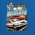 thumbnail image 6 of Wild Bobby Mustang Untamed American Spirit Ford Cars and Trucks Women Standard V-Neck Tee, Royal, XX-Large, 6 of 6