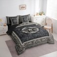 thumbnail image 3 of Manfei Retro Star Bedding Comforter Set 7 Pieces, Vintage Gray Flower Queen Bedding Sets, Rustic Lodge Cabin Queen Sheet Sets, Cowboy Breathable Home Decor, 3 of 8