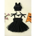 thumbnail image 2 of Bagilaanoe 2Pcs Little Girl Halloween Costume Sleeveless A-line Princess Dresses + Hat 5T 6T 7T Kids Cosplay Party Dress UP, 2 of 7