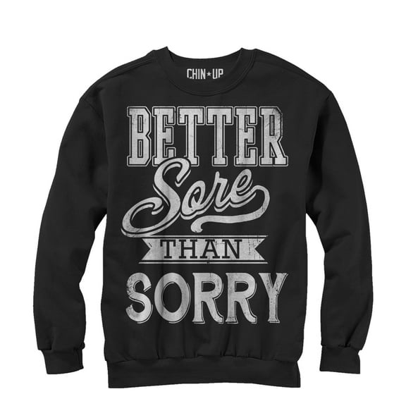 Women's CHIN UP Sore Not Sorry Sweatshirt Black Large