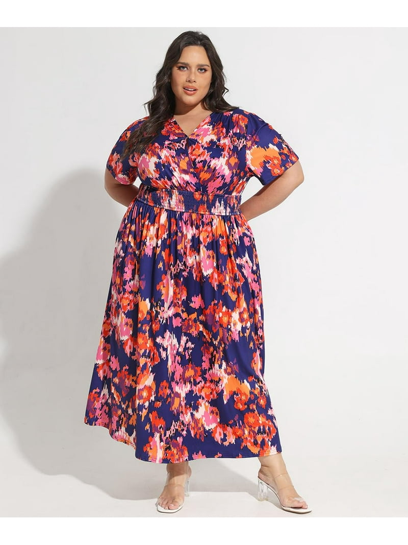 maxi summer dresses for ladies Summer Sunlit Breeze Floral Maxi Sundress