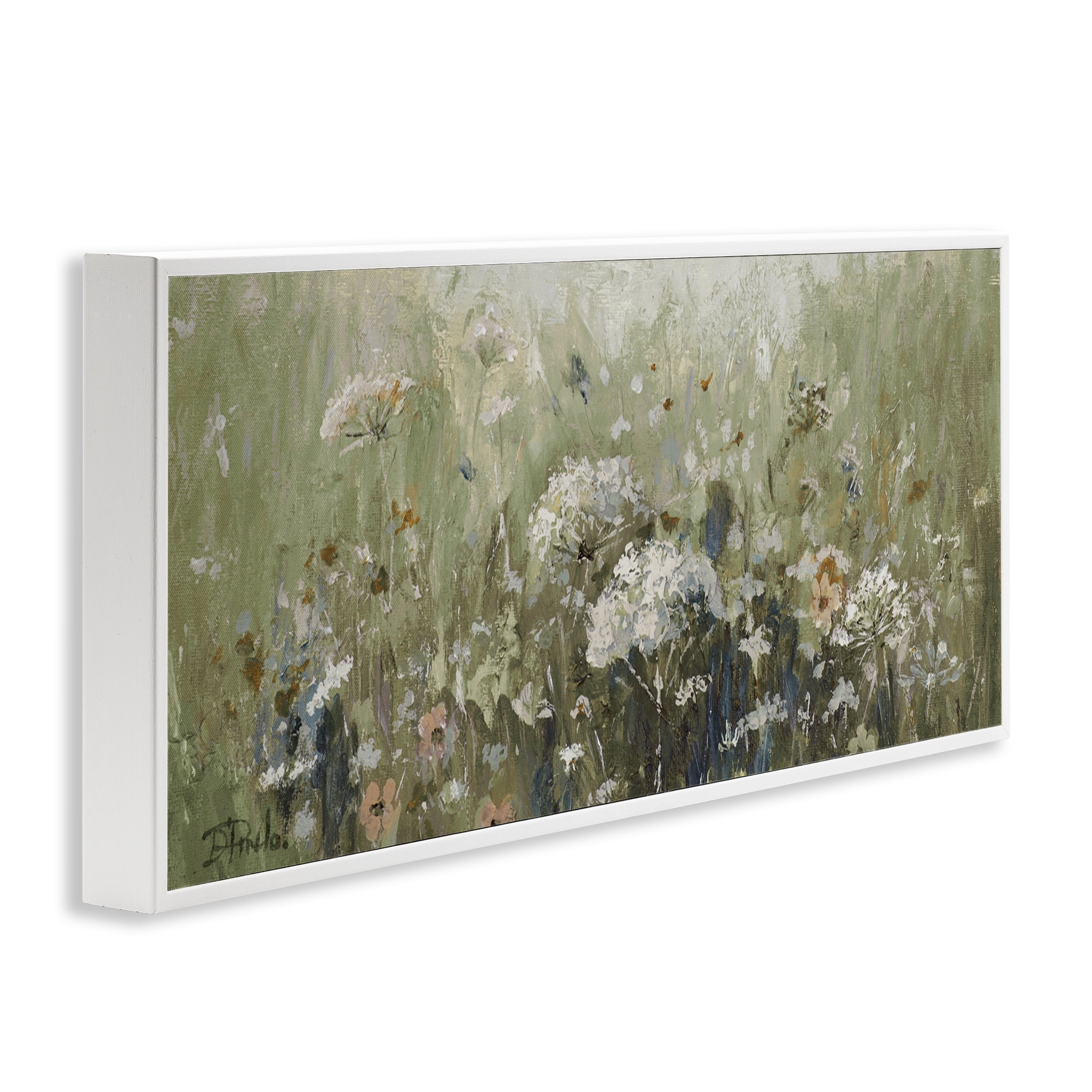 Stupell Industries Mistful Summer Meadow Scene White Framed Giclee Art, design by Patricia Pinto
