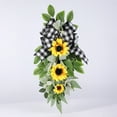 thumbnail image 5 of Summer Sunflower Wreath for Front Door Outdoor Wreath Spring Wreath Yellow Wreath Door Wreaths Gift 11.81*23.62Inch, 5 of 8