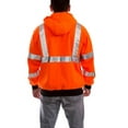 thumbnail image 2 of Tingley Hi-Vis Hooded Sweatshirt, 3, R, Polyester, Orange, XL S78129, 2 of 3