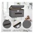 thumbnail image 3 of Fabric Storage Boxes with Lids 2 Pack Linen Fabric Clothing Shelf Basket Bins , Collapsible Storage Cubes,Closet Organizers and Storage Containers for Office Home Bedroom Storage, Gray(10.3inch), 3 of 8