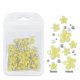 thumbnail image 1 of Bolsa de joyería con flores de cinco pétalos para decoración de uñas Joyería de flores acrílicas blancas y rosas con cuentas de oro y plata Flor de resina, 1 of 6