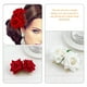 thumbnail image 5 of 2 piezas de cabello nupcial clips de moño tela rosa flor peinado peinados para el cabello de boda herramienta de peatillo, 5 of 5
