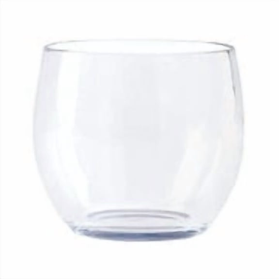 G.E.T. Heavy-Duty Reusable Shatterproof Plastic Stemless Wine Glasses, 8 Ounce, Clear (Set of 4)
