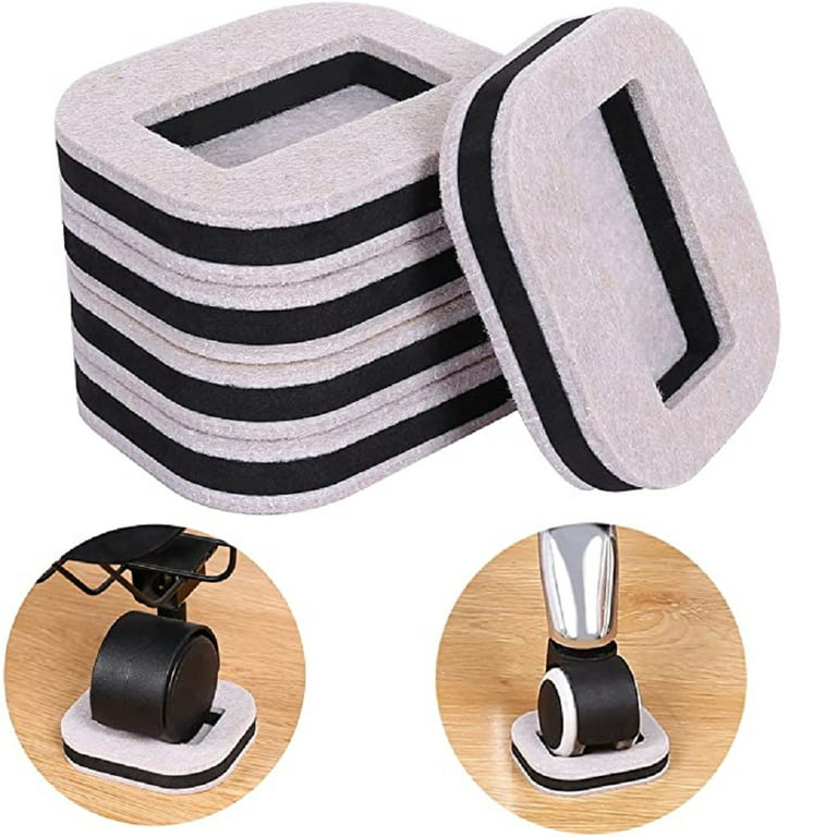 Furniture Caster Cups Felt Pads 5pcs Rolling Chair Leg Floor Protectors Protect Hardwood Floors Hard Surfaces Prevent Scratches Reduce Noise Move Your Easy Safely Com