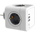 thumbnail image 1 of Regleta de 4 enchufes con 2 puertos USB, diseño cúbico e interruptor, concentrador de carga eléctrica 7 en 1 para el hogar y la oficina, montaje en pared, 1 of 5