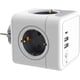 thumbnail image 1 of Regleta de enchufes USB múltiples Dinheiro, regleta de enchufes de pared con forma de cubo, 4 enchufes con 2 puertos USB, bloque de enchufes con interruptor, regleta de enchufes de pared con USB para, 1 of 5