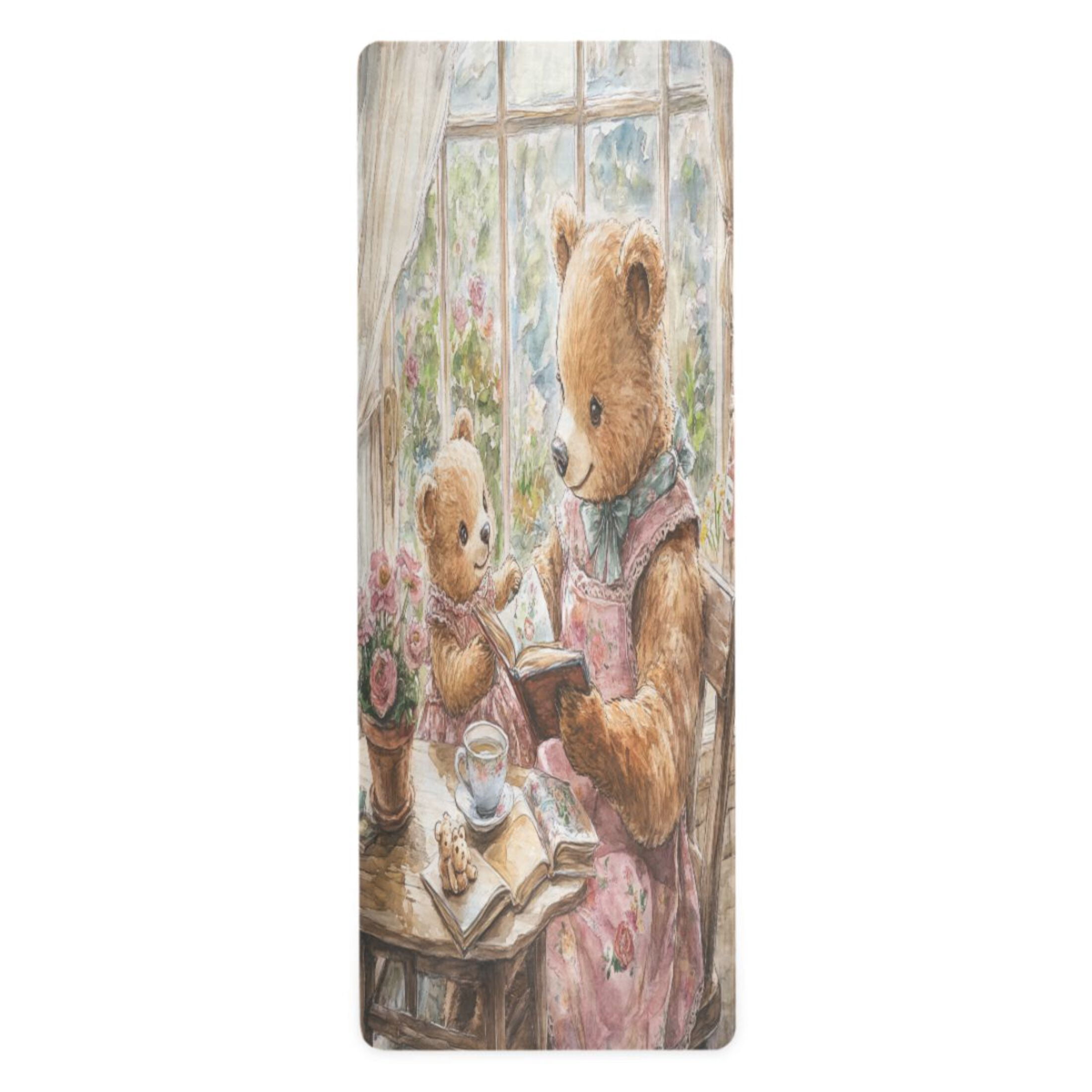 BZSMCE Yoga Mat Women Mama Bear Storytelling Painting Fitness Mat