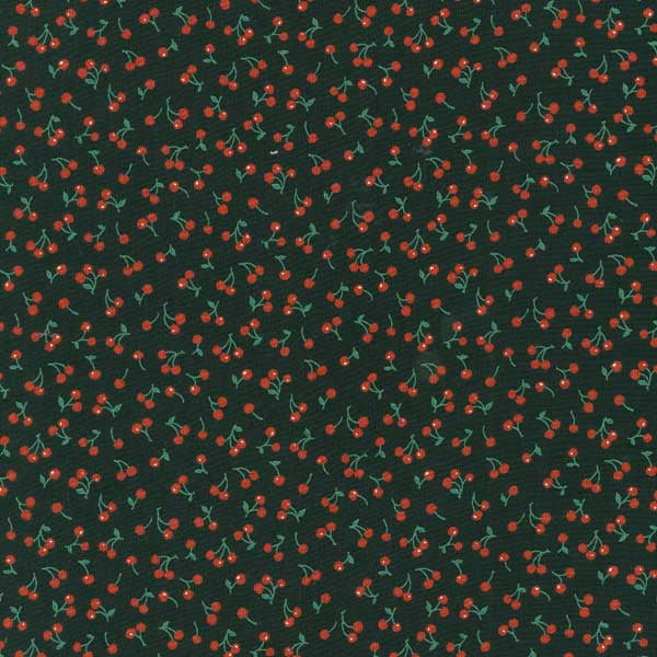 Robert Kaufman Fabrics Sevenberry Japan Petite Classics Cherries Black