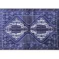 thumbnail image 1 of Ahgly Company Machine Washable Indoor Rectangle Persian Blue Traditional Area Rugs, 7' x 9', 1 of 4