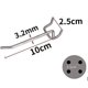 thumbnail image 2 of 50 piezas de ganchos para tableros con agujeros de hierro Ganchos para estantes de tableros con agujeros Ganchos para tableros con agujeros de supermercado, 2 of 2