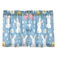 thumbnail image 7 of Yayeee Kitchen Curtains Tier Pair Light Filtering 27"x24" Rod Pocket Short Cafe Window Panel, Cartoon Easter Bunnies, 7 of 7
