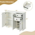 thumbnail image 3 of Gymax Buffet de Cuisine avec 3 Portes, 2 Tiroirs et Étagère Ajustable, 3 of 10
