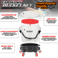 thumbnail image 5 of M-AUTO Car Washing Bucket Pulley Set with 360 Degree Casters, Bucket Dolly with Insert Grit Trap for Car Washing Detailing, Transparent, 5 of 9