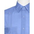 thumbnail image 2 of Mens Short Sleeve Linen Look Guayabera Shirt, 2 of 3