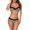 D, variant on KaLI_store Womens Swimsuits Women Padded Push up Bikini Set Halter Two Piece Cross Top Swimsuit Patchwork Bathing Suit Monokini D,L