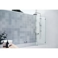 thumbnail image 2 of Glass Warehouse  58.25" x 26.5" Frameless Shower Bath Fixed Panel Brushed Nickel Nickel Finish, 2 of 5