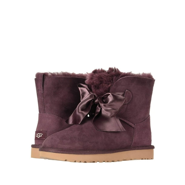 uggs with leather bow on side