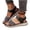 Black, variant on Tbopshirt Wedge Sandals for Women Summer Open Toe Solid Color Wedge Heels with Arch Support