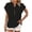 a-Black103, variant on FINALGANG Womens Solid Color Notch Neck Cap Sleeve Blouse With Button Detail Loose Fit Lightweight Casual Tunic Top For Everyday Wear Summer Outings Cozy Top