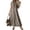 #86Khaki, variant on Summer Dresses for Women Casual Short Sleeve Solid Beach Vacation V Neck Basic Long T Shirt Dress Khaki S