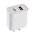 thumbnail image 2 of Cargador de Pared Dual USB y Tipo C PD Carga Rapida 20W Basariworld color Blanco, 2 of 3
