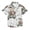 Cute Deer Ride Scooter, variant on Dailycode Small Short Sleeve Button Down Shirts Hand Drawing Vehicles Casual Shirt 3-10 Years