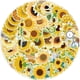thumbnail image 1 of Paquete de pegatinas con forma de girasol, 50 unidades, dibujos animados, color amarillo brillante, 1 of 2