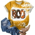 thumbnail image 5 of Hessimy Halloween Pumpkin Shirts women's Fall T-Shirts Cute Autumn Graphic Tees Thanksgiving Tops(Yellow,S), 5 of 7