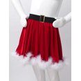 thumbnail image 5 of Oyolan Kids Girls Red Velvet Santa Claus Mini Pleated Skirts Christmas Tutu Skirts Dress Costume Red 10, 5 of 7