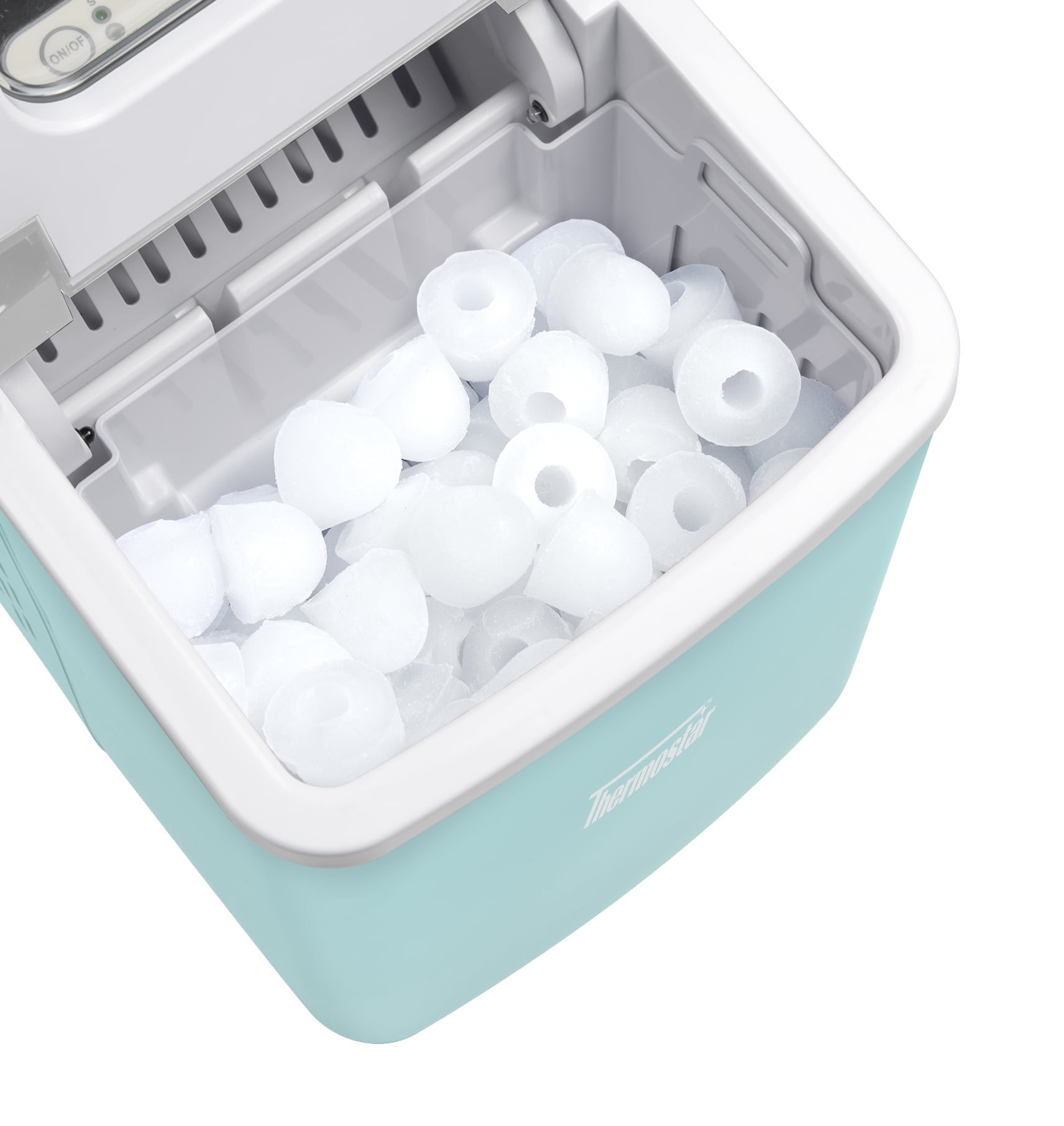 Thermostar Countertop Ice Maker, Automatic Self-Cleaning Ice Maker Machine with Handle, Aqua