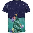 thumbnail image 2 of Mermaid Christmas Tree All Over Mens T Shirt Multi SM, 2 of 2