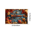 thumbnail image 3 of Fall Thanksgiving Themed Doormat, Multicolor Polyester Non-Slip Entrance Mat for Porch Kitchen Bathroom, Washable Holiday Floor Rug, Seasonal Welcome Mat(B), 3 of 6