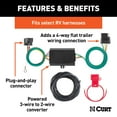 thumbnail image 2 of CURT 58920 Towed-Vehicle RV Wiring Harness Add-On, 4-Pin Trailer Wiring, 2 of 4