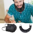 thumbnail image 2 of 5 Piezas Bandana para Barba Cubre Barba Delantal para Barba Facial Gorros Protector de Barba Facial Babero para Dormir Negro JM, 2 of 6