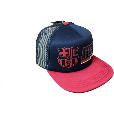 Barcelona Trucker Hat, Snapback, Blue/Red, Licensed