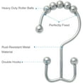 thumbnail image 3 of Anneaux de Rideau de Douche, Crochets de Douche Doubles en Métal Résistant à la Rouille pour Rideau de Douche Roulant, Anneaux de Rideau de Douche pour Tringle de Rideau de Douche de Salle de Bain, Nickel, Ensemble de 12 Anneaux, 3 of 7