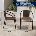 thumbnail image 6 of Flash Furniture Commercial Grade Medium Brown Rattan Indoor-Outdoor Restaurant Stack Chair, 6 of 12