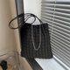thumbnail image 1 of Bolso Bolso plisado Moda Shopper Color sólido Damas Simple Negro, 1 of 8