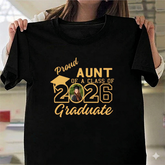 Graduation Family Gift Class of 2026 Academic Celebration Unisex T-Shirt H11134, up to size 5XL