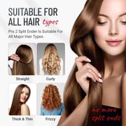 Split Ender Pro 2 - Cordless Split End Hair Trimmer, Rechargeable Tool for the Fast & Easy Removal of Split Damaged Hair Ends - Black