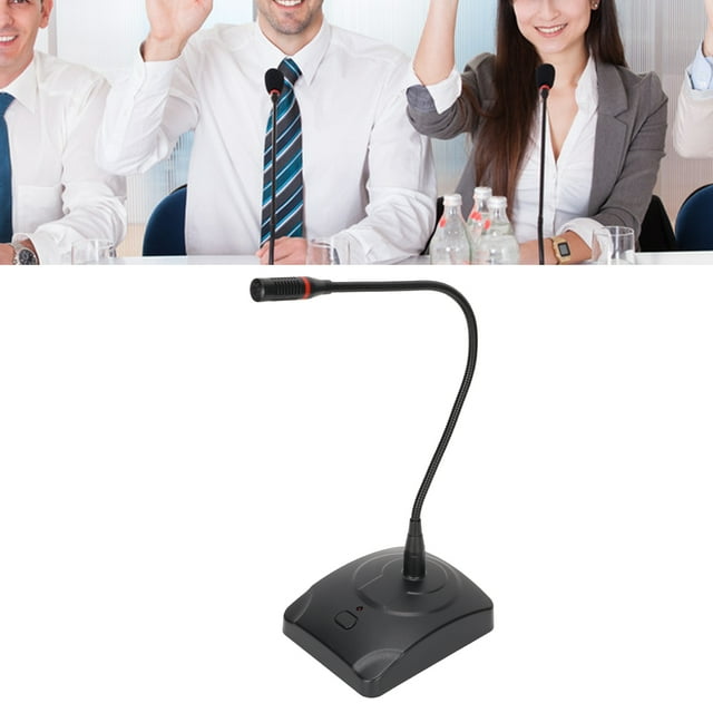 Micrófono de Cuello de Cisne, Estructura resistente de escritorio indicador LED DE MICRÓFONO DE CULO DE CEMENTERA FÁCIL DE USAR CON LUZ PARA GRABACIÓN DE TRANSMISIÓN PARA