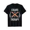 thumbnail image 2 of Camiseta divertida con humo de cigarro. Los cigarros son mi terapia. Camiseta cómoda para hombre, camiseta de algodón de hip hop., 2 of 7