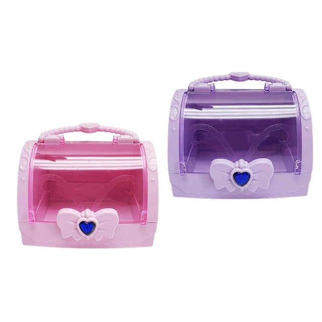 Caja de almacenamiento infantil con asa ergonómica, organizador, juego de 2 unidades