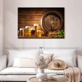 thumbnail image 2 of Elephant Stock Beer Barrel Wall Art - Horizontal Canvas Wall Art - Living Room Wall Decor - Food And Drink Canvas - Brown And Orange Decor - 45" x 30", 2 of 4