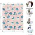 thumbnail image 4 of Pink Cartoon Dinosaurs Eggs Pattern Blanket,Comfortable Soft Lamb Wool Throw Blanket,All Season,Warm Lightweight Blankets for Sofa Bed Couch Living Room Chair,30"x40", 4 of 4
